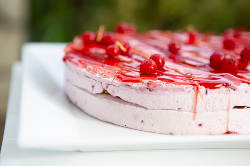 Berries cheesecake with ribes