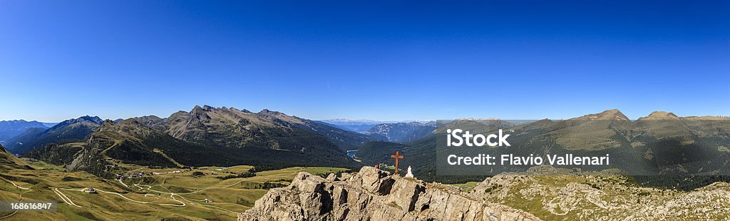 Trekking de pensar Cristo, Trentino-Alto Adige, Itália - Royalty-free Agosto Foto de stock