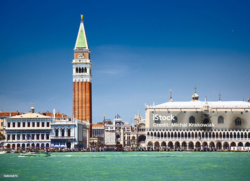 Venice St. Mark's Square seen from San Giorgio Maggiore island. Venice - Italy Stock Photo