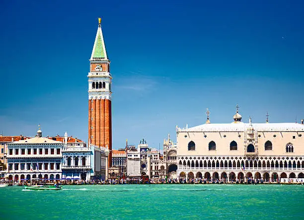 St. Mark's Square seen from San Giorgio Maggiore island.