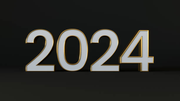 istock Happy new year 2024 background. 3d render illustration 1686184606