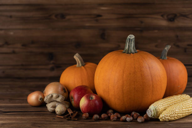 istock Autumn harvest still life with pumpkins 1686200918
