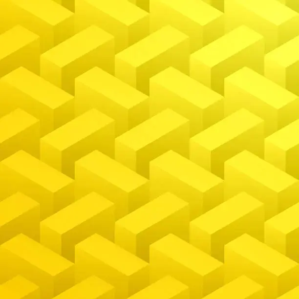 Vector illustration of Abstract yellow background - Geometric texture