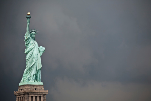 The Statue of Liberty against Storm Clouds