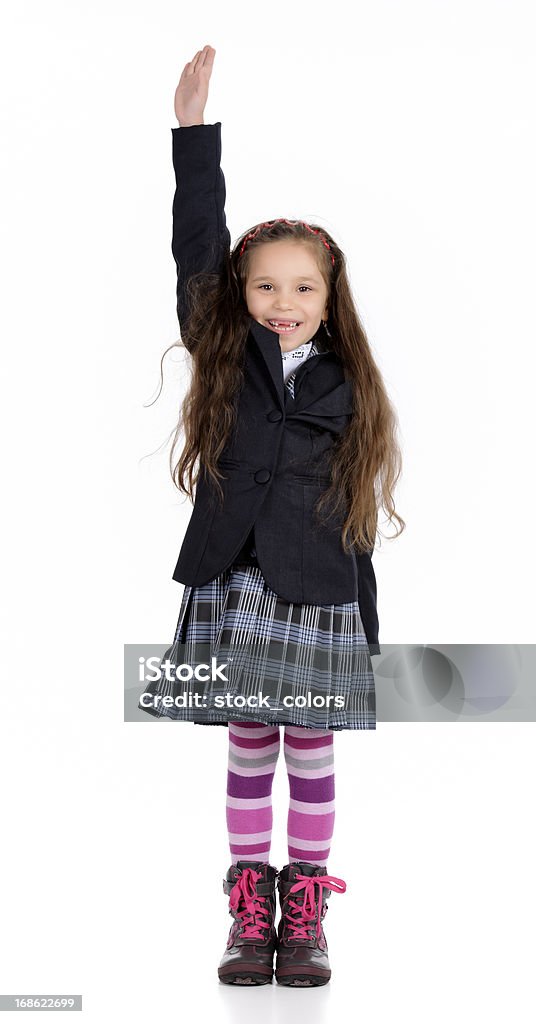 Garota feliz de Escola - Foto de stock de Uniforme royalty-free