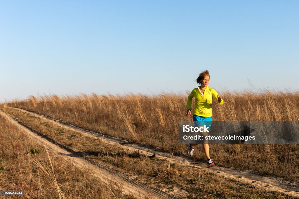 Frau Joggen - Lizenzfrei Abenteuer Stock-Foto