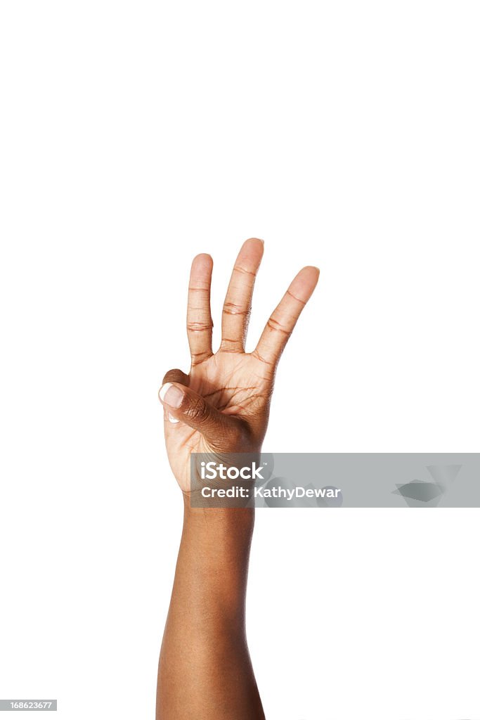 Буква W в Американский язык жестов - Стоковые фото Американский язык жестов роялти-фри