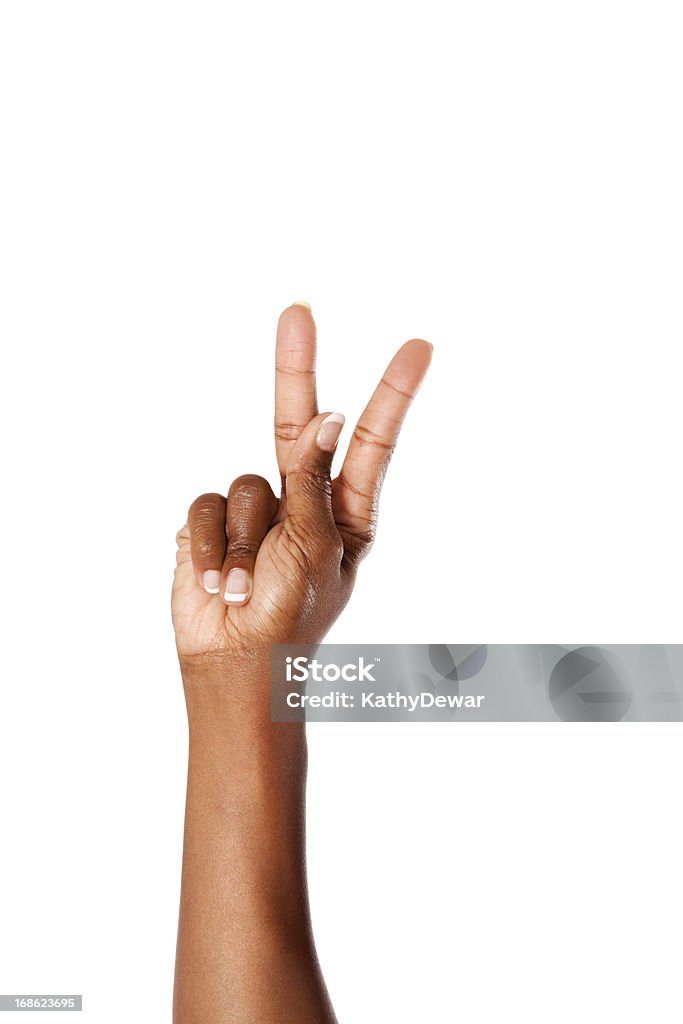 Letra K en lenguaje de signos norteamericano - Foto de stock de Letra K libre de derechos