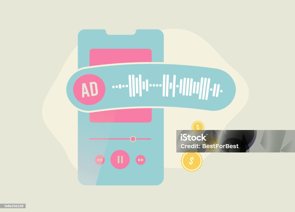 Programmatic Audio Advertising Programmatic Audio Advertising Concept Automated Ad Insertion In Media ...