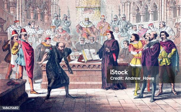 Shakespeare Merchant Of Venice Stock Illustration - Download Image Now - William Shakespeare, Old, Theatrical Performance