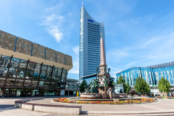Augustusplatz Leipzig Gewandhaus,Mendebrunnen,University Tower