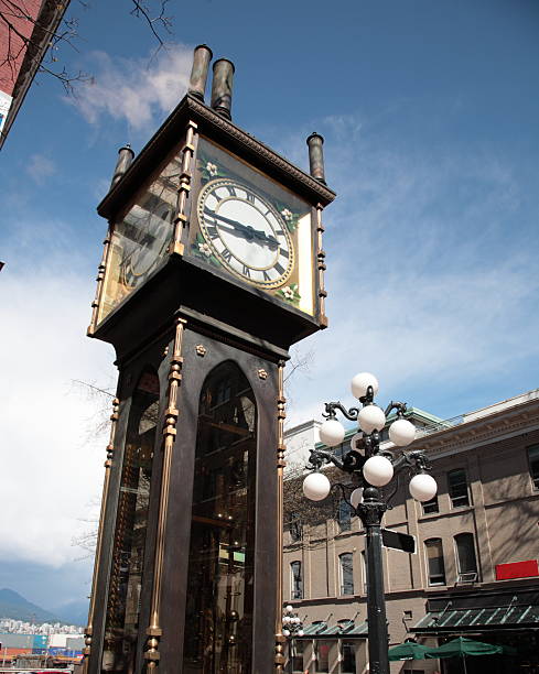 Vancouver Gastown steam clock stock photo