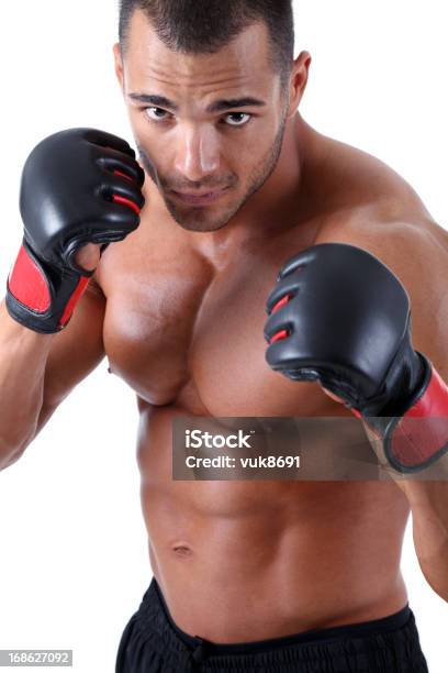 Potente De Combate Foto de stock y más banco de imágenes de Boxeo - Deporte - Boxeo - Deporte, Puño - Gesticular, Vista de frente