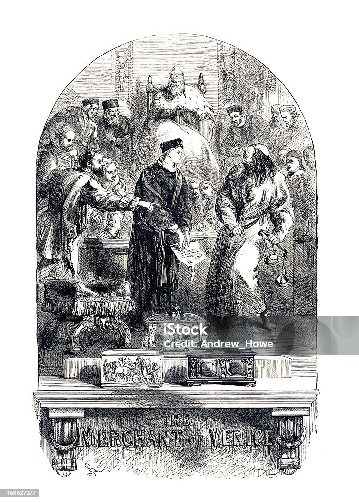 셰익스피어-점주 베니스 - 로열티 프리 19세기 스톡 일러스트