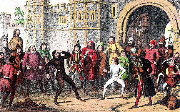 Shakespeare - Henry IV Part II 19th Century Engraving william shakespeare illustrations stock illustrations