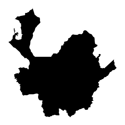 Antioquia department map, administrative division of Colombia.