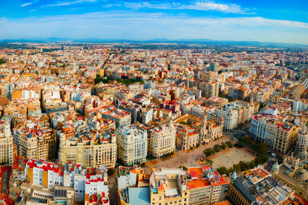 istock Valencia city aerial panoramic view in Spain 1686289479