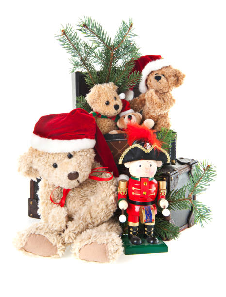 istock Christmas Toys With Teddy Bear and Ornaments 168629840