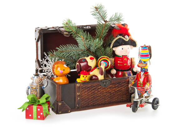 istock Christmas Toys With Teddy Bear and Ornaments 168629842