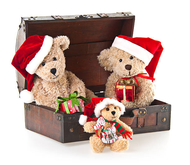 istock Christmas Toys With Teddy Bear and Ornaments 168629845