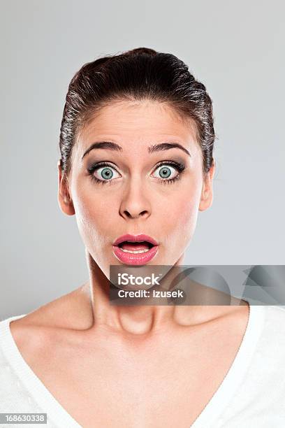 Big Surprise Stock Photo - Download Image Now - Women, Human Face, One Woman Only