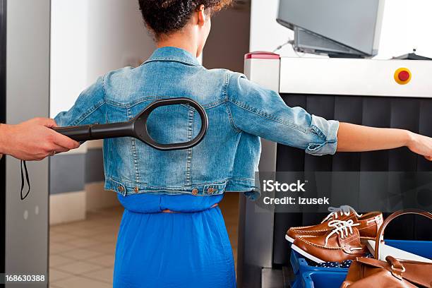 At The Airport Security Check Stock Photo - Download Image Now - Airport, Security, Metal Detector - Security