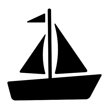 vector illustration of a boat on a transparent background