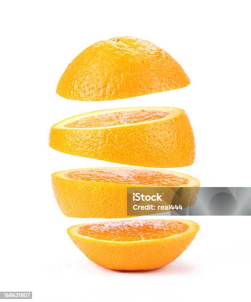Suspended Orange Stock Photo - Download Image Now - Orange - Fruit, Orange Color, Cross Section