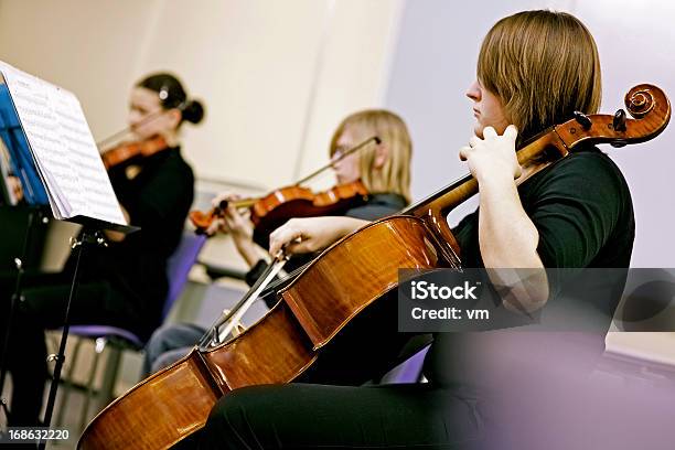 Teenagers Playing On Classical School Concert Stock Photo - Download Image Now - Orchestra, Classroom, Education