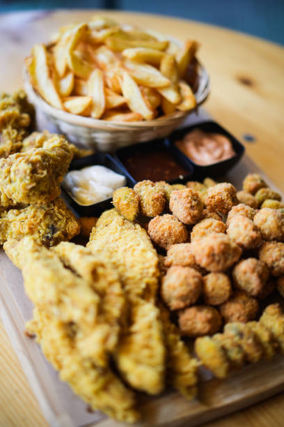 istock Plateau with various types of fried meat 1686328475