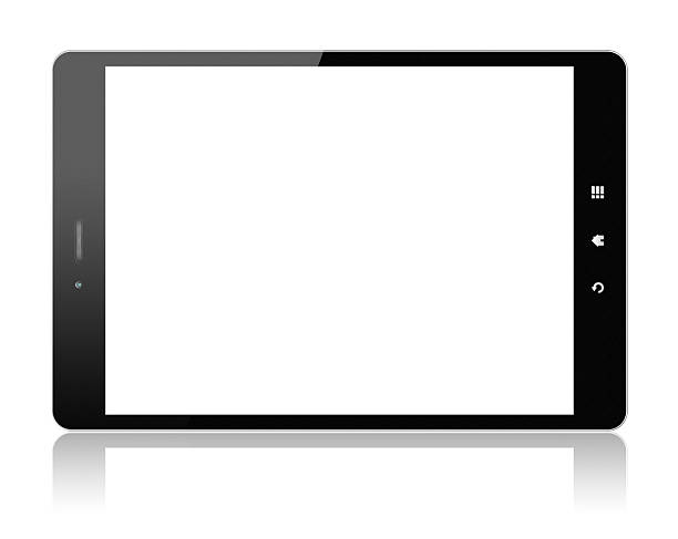 デジタルタブレット pc （クリッピングパス）。白で分離 - ipad digital tablet computer monitor blank ストックフォトと画像