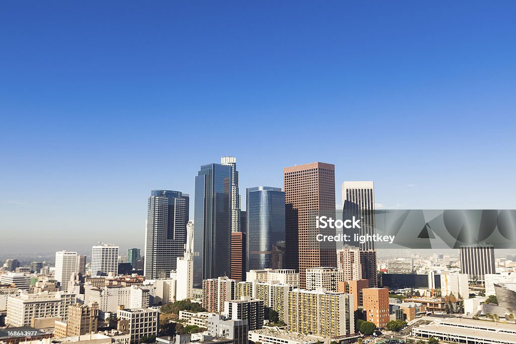 Los Angeles downtown skyscrapers, USA. Los Angeles downtow skyscrapers, California, USA. Building Exterior Stock Photo
