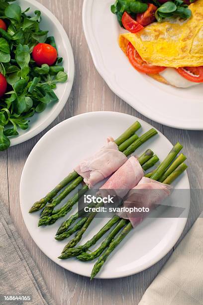 Ham Rolls With Asparagus Stock Photo - Download Image Now - Asparagus, Beige, Boiled