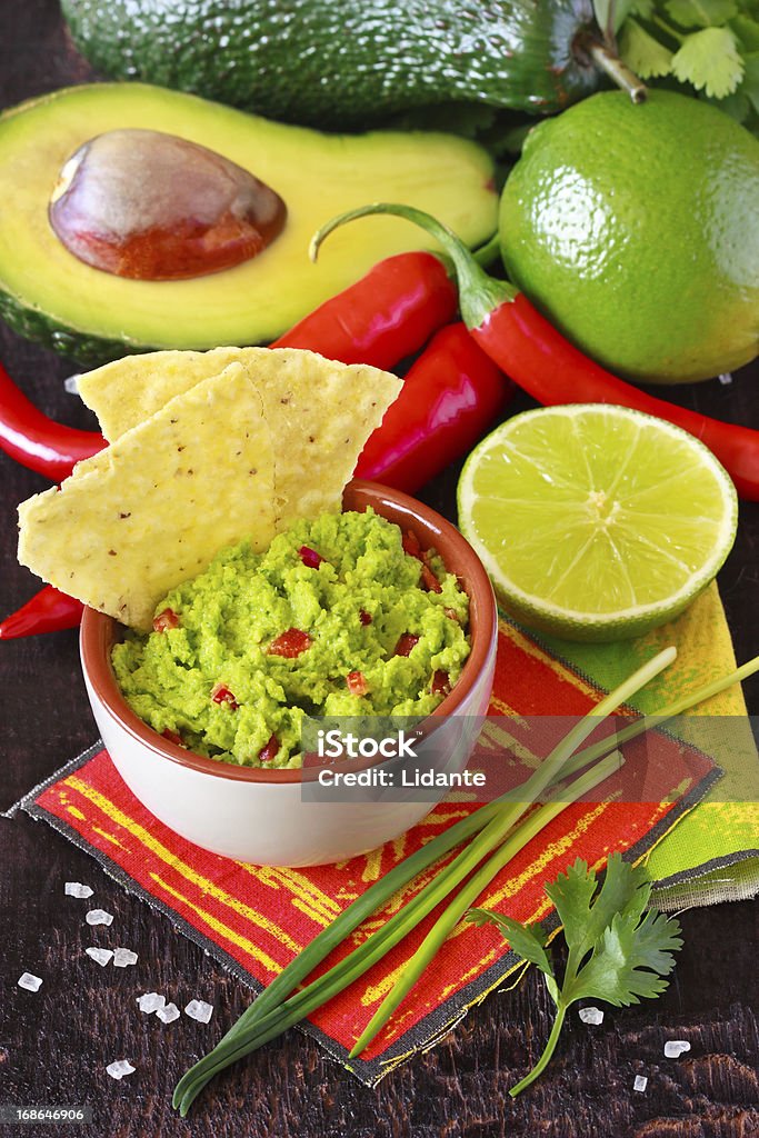 Guacamole-dip. - Lizenzfrei Avocado Stock-Foto