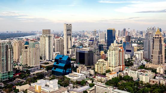 cityscape of bangkok city skyline , landscape Thailand