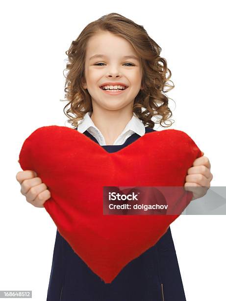 Girl With Big Heart Stock Photo - Download Image Now - Adult, Beautiful People, Beauty