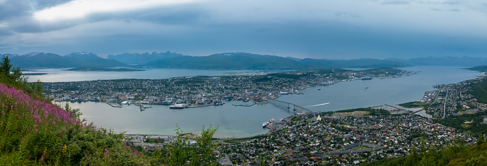 TromsÃ¸ cityscape, Troms of Finnmark, Norway