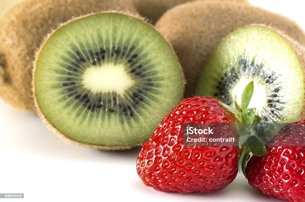 Quivi Frutas e Morango - Royalty-free Alimentação Saudável Foto de stock