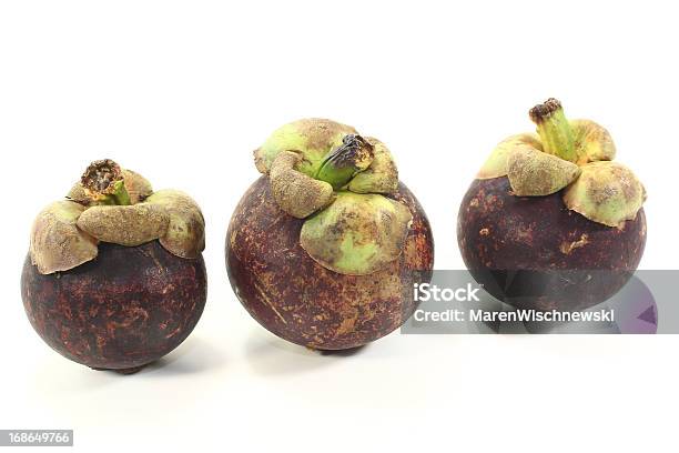 Three Fresh Mangosteen Stock Photo - Download Image Now - Anti Aging, Anti-inflammatory, Antioxidant