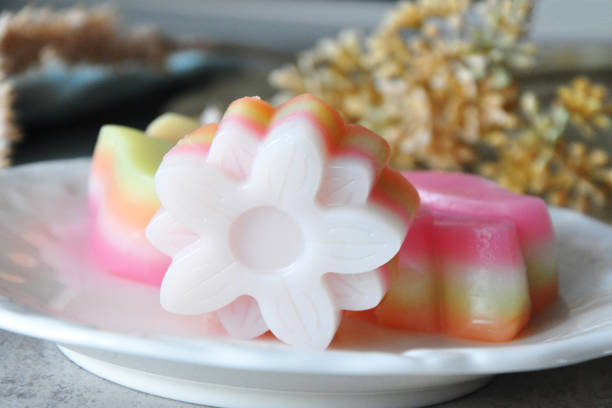 istock Close up Pretty Coconut Jelly in Flower Shape 1686511659