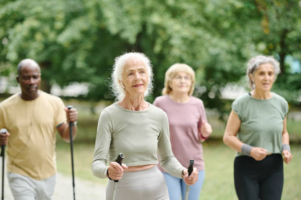 istock Senior people doing nordic walking outdoors 1686532408