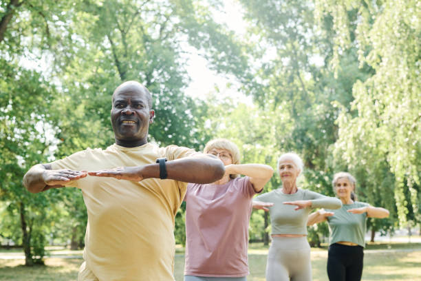 istock Senior people training outdoors in the morning 1686537696
