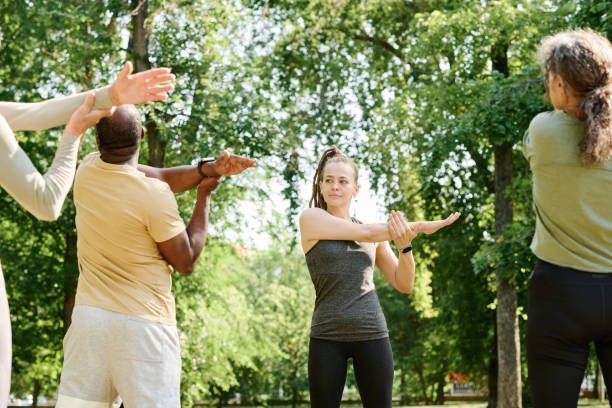 istock Young coach training senior people 1686539418