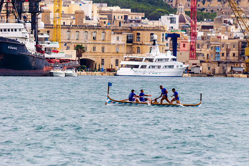 Valletta, Malta - September 08, 2023, The Maltese rowing Regatta