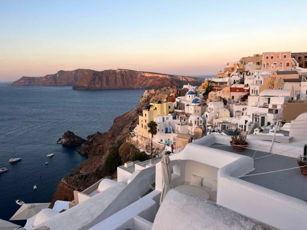 istock Oia town at sunrise 1686542961