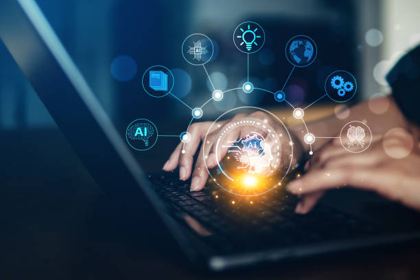 istock Business people holding virtual Global Internet connection, Internet connection application technology, Business digital marketing, Financial and banking, Big data and technology cloud server. 1686544583