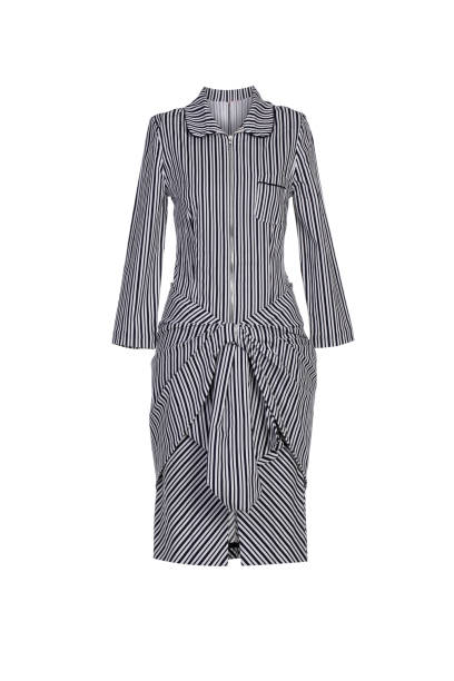 istock Summer vintage striped dress on white background 1686600231