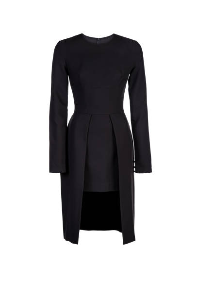 istock Black female dress isolated on white 1686601137