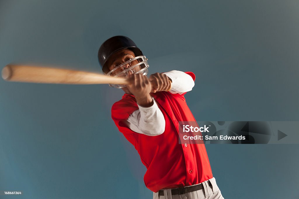 Borrosa view of baseball player balanceo bat - Foto de stock de Batear libre de derechos