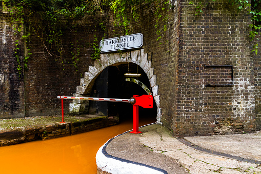 Thomas Telford northern Harecastle Tunnel entrance. The Trent and Mersey Canal Kidsgrove, Newcastle-under-Lyme.